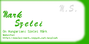 mark szelei business card